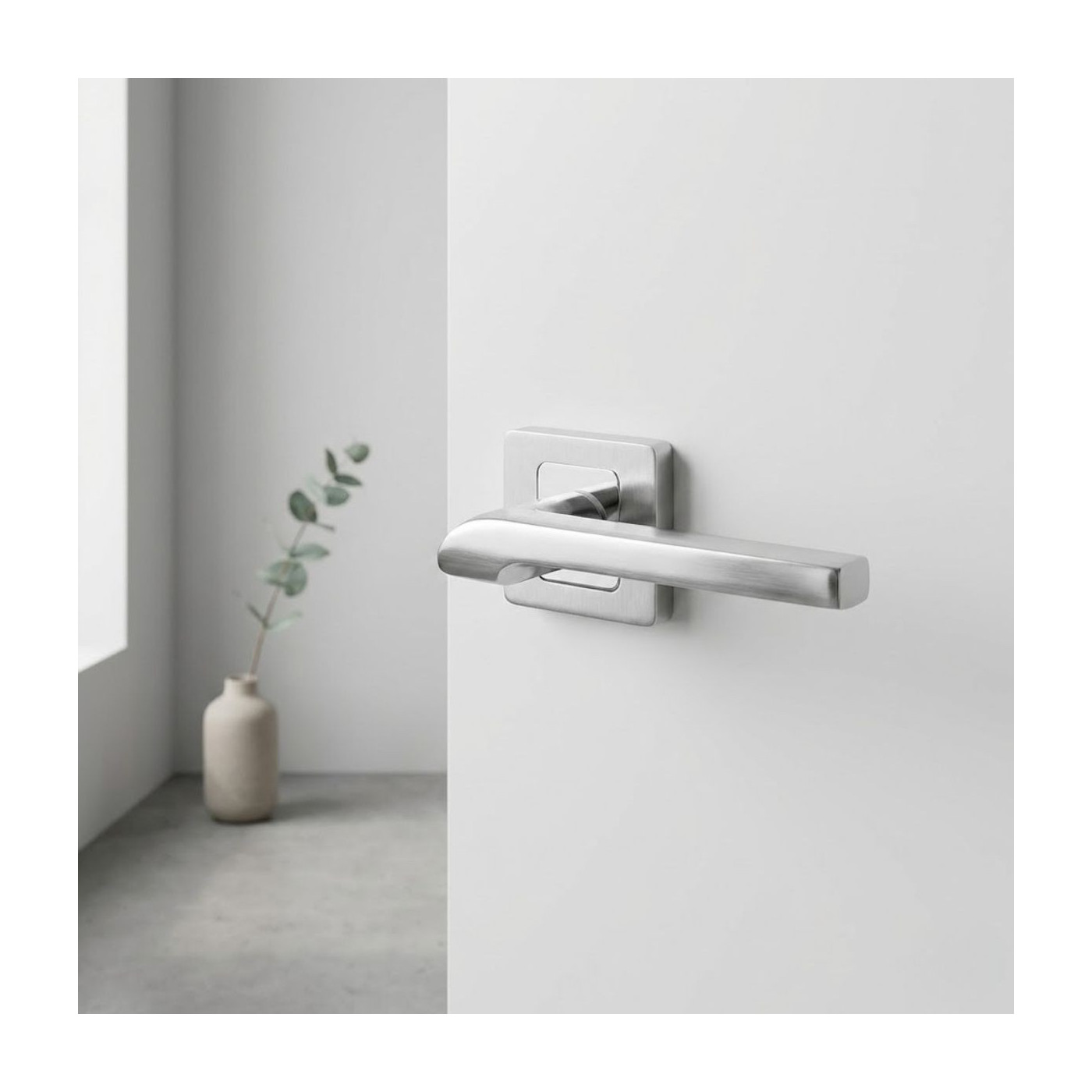 Klamka do Drzwi Wewnętrznych Luga Satyna/Chrom