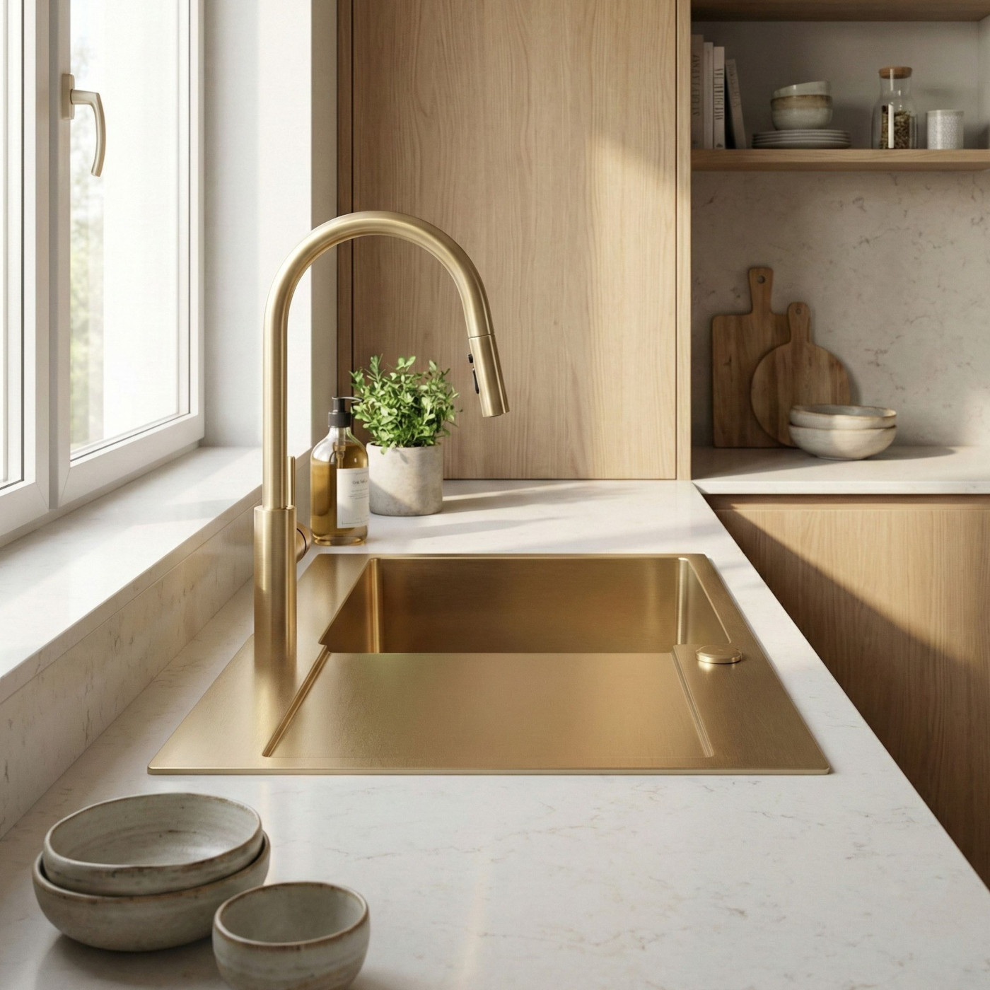 Zlewozmywak Jednokomorowy z Ociekaczem Stalowy Złoty Marmara