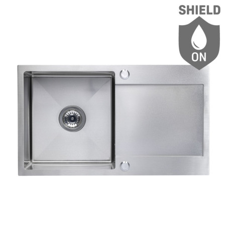 Zlew Zlewozmywak Jednokomorowy z Ociekaczem Stalowy z Syfonem INOX Marmara Zlew Zlewozmywak Jednokomorowy z Ociekaczem Stalowy z Syfonem INOX Marmara