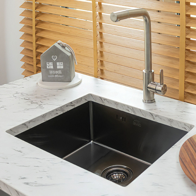 Zlewozmywak Jednokomorowy Stalowy Grafit Marmara