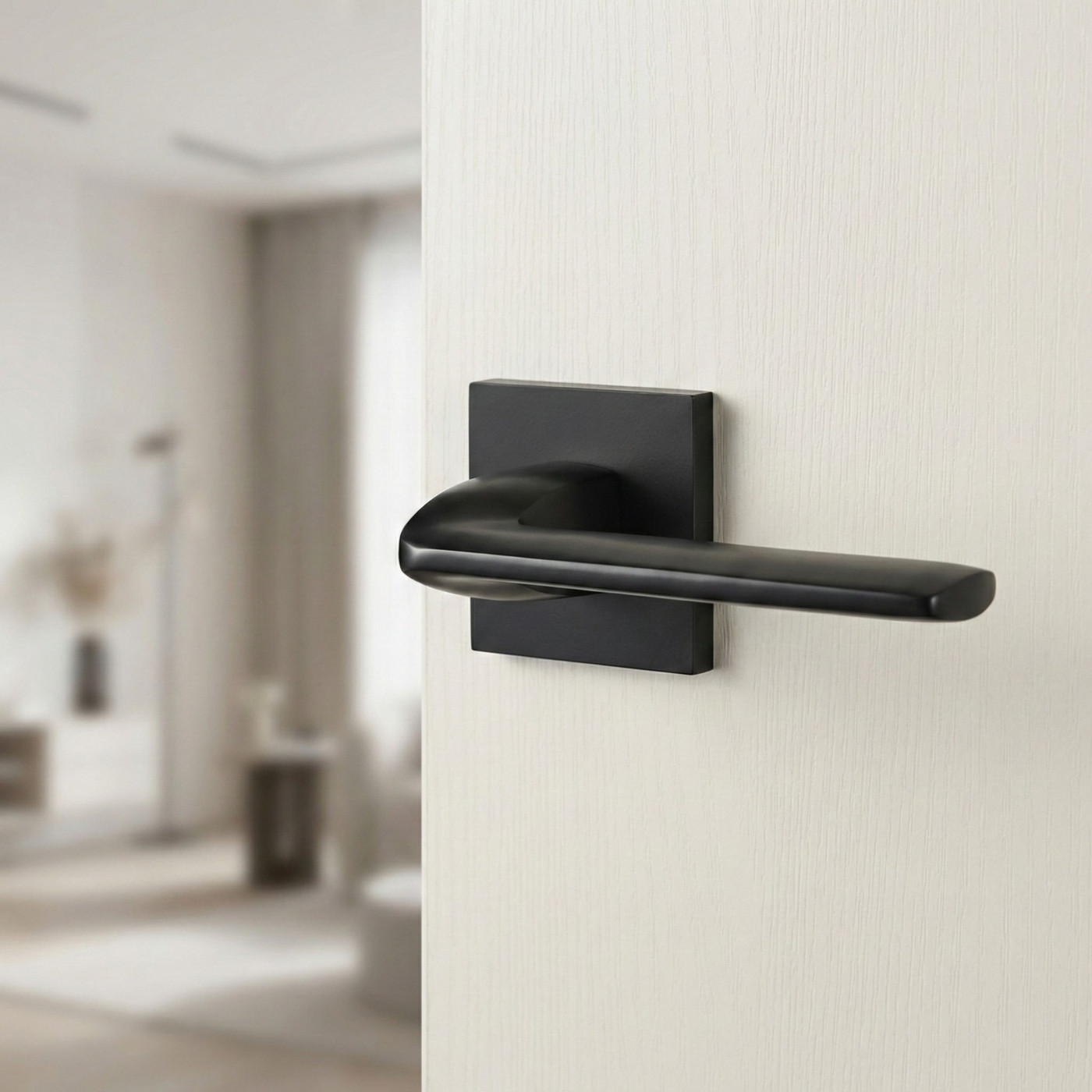 Klamka Do Drzwi Wewnętrznych Czarna ZAMBIA