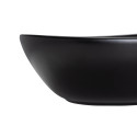 Umywalka Nablatowa Ceramiczna Owalna 41x33 cm Czarna DESNA Laveo