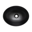 Umywalka Nablatowa Ceramiczna Owalna 41x33 cm Czarna DESNA Laveo