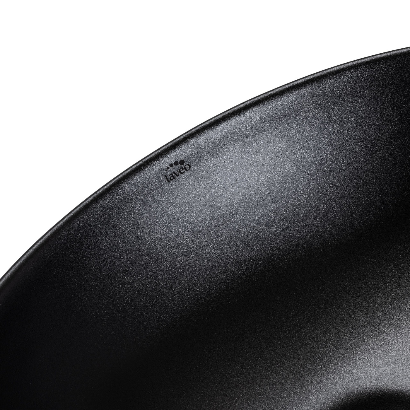 Umywalka Nablatowa Ceramiczna Owalna 41x33 cm Czarna DESNA Laveo