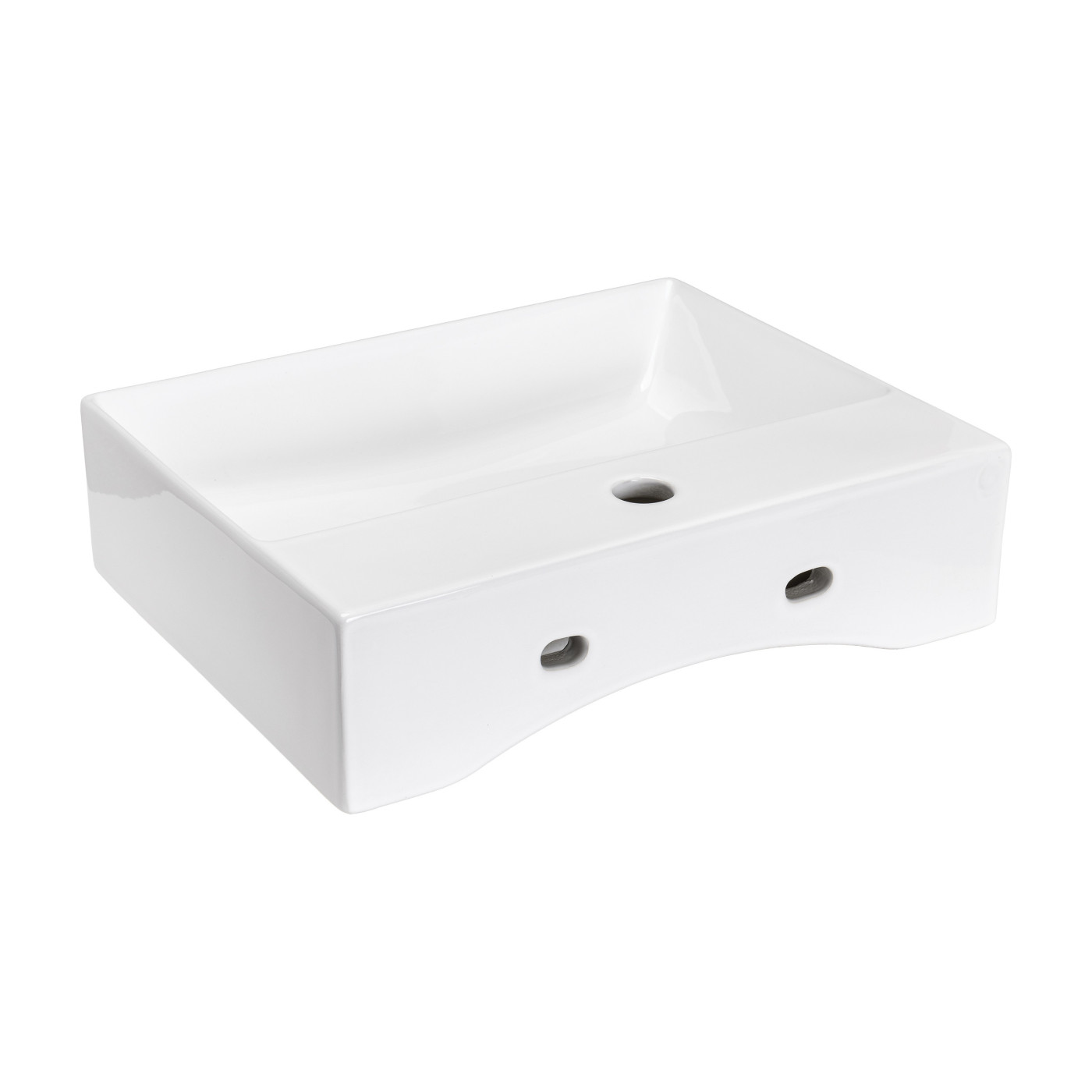 Umywalka Nablatowa Ścienna Ceramiczna Kvadrato Umywalka Nablatowa Ścienna Ceramiczna Kvadrato