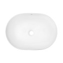 Umywalka Nablatowa Ceramiczna Owalna Biała Lomami