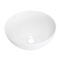 Umywalka Nablatowa Ceramiczna Okrągła Biała SABI Umywalka Nablatowa Ceramiczna Okrągła Biała SABI
