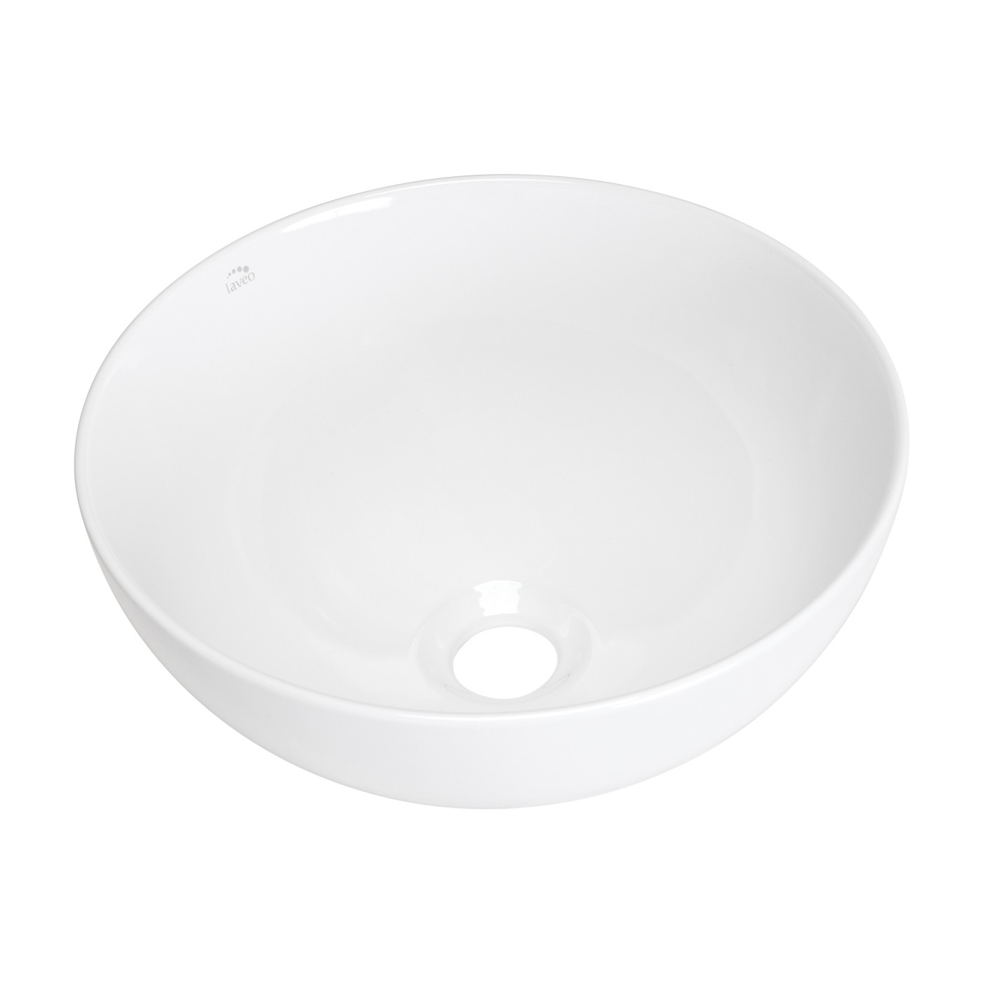 Umywalka Nablatowa Ceramiczna Okrągła Biała SABI Umywalka Nablatowa Ceramiczna Okrągła Biała SABI