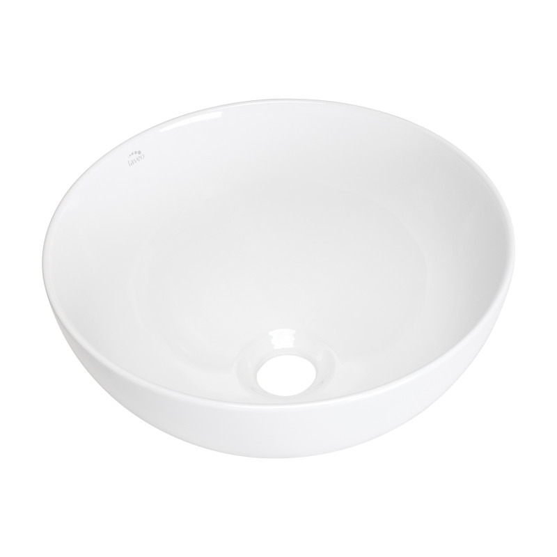 Umywalka Nablatowa Ceramiczna Okrągła Biała SABI Umywalka Nablatowa Ceramiczna Okrągła Biała SABI
