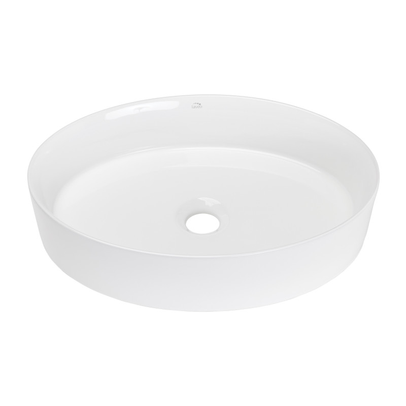 Umywalka Nablatowa Ceramiczna 48x34 cm Biała DESNA Laveo Umywalka Nablatowa Ceramiczna 48x34 cm Biała DESNA Laveo