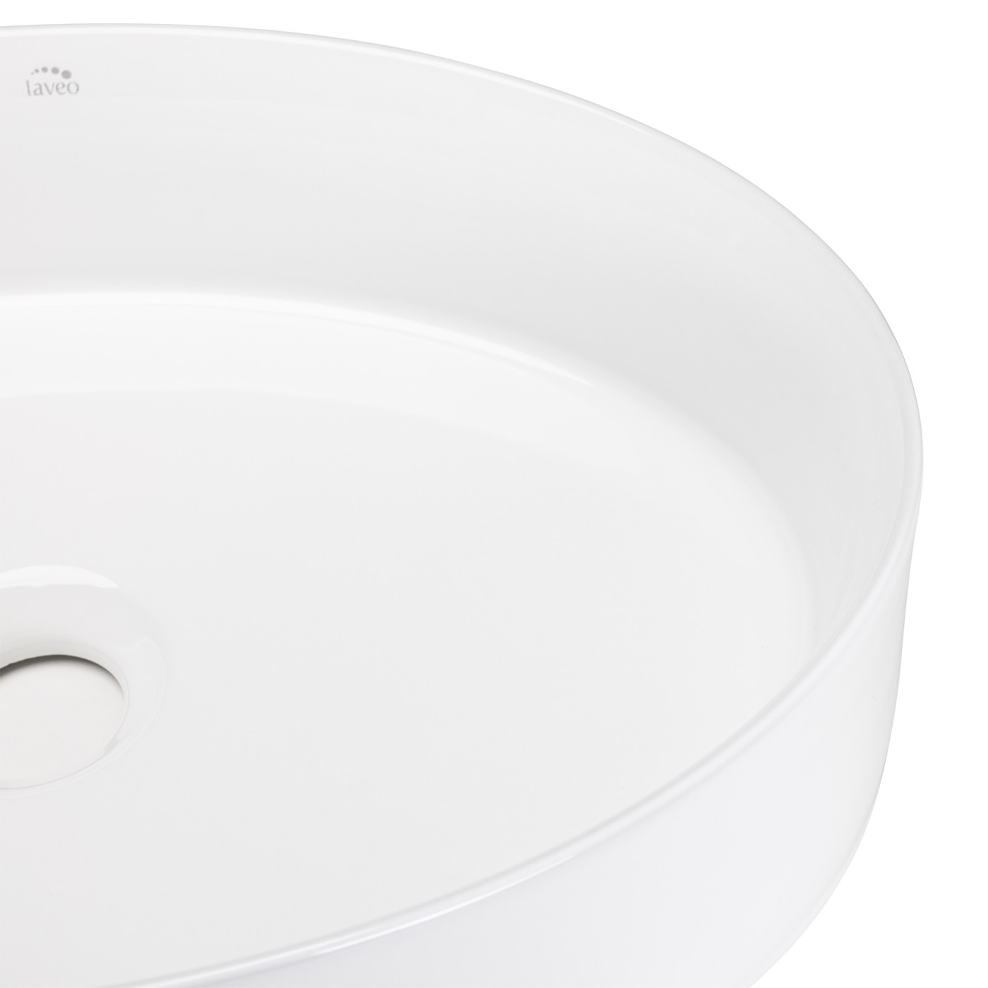 Umywalka Nablatowa Ceramiczna 48x34 cm Biała DESNA Laveo Umywalka Nablatowa Ceramiczna 48x34 cm Biała DESNA Laveo