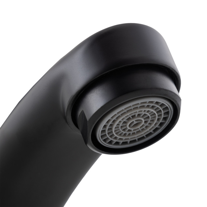 Bateria Umywalkowa z Ruchomą Wylewką MADERA Czarna Stojąca KUCHINOX