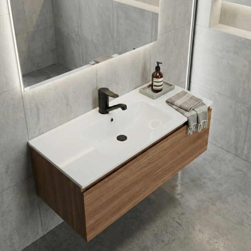 Bateria Umywalkowa z Ruchomą Wylewką MADERA Czarna Stojąca KUCHINOX