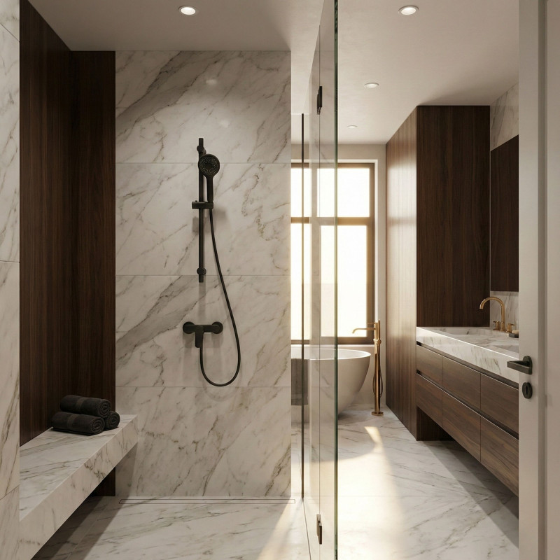 Bateria Natryskowa Madera Czarna