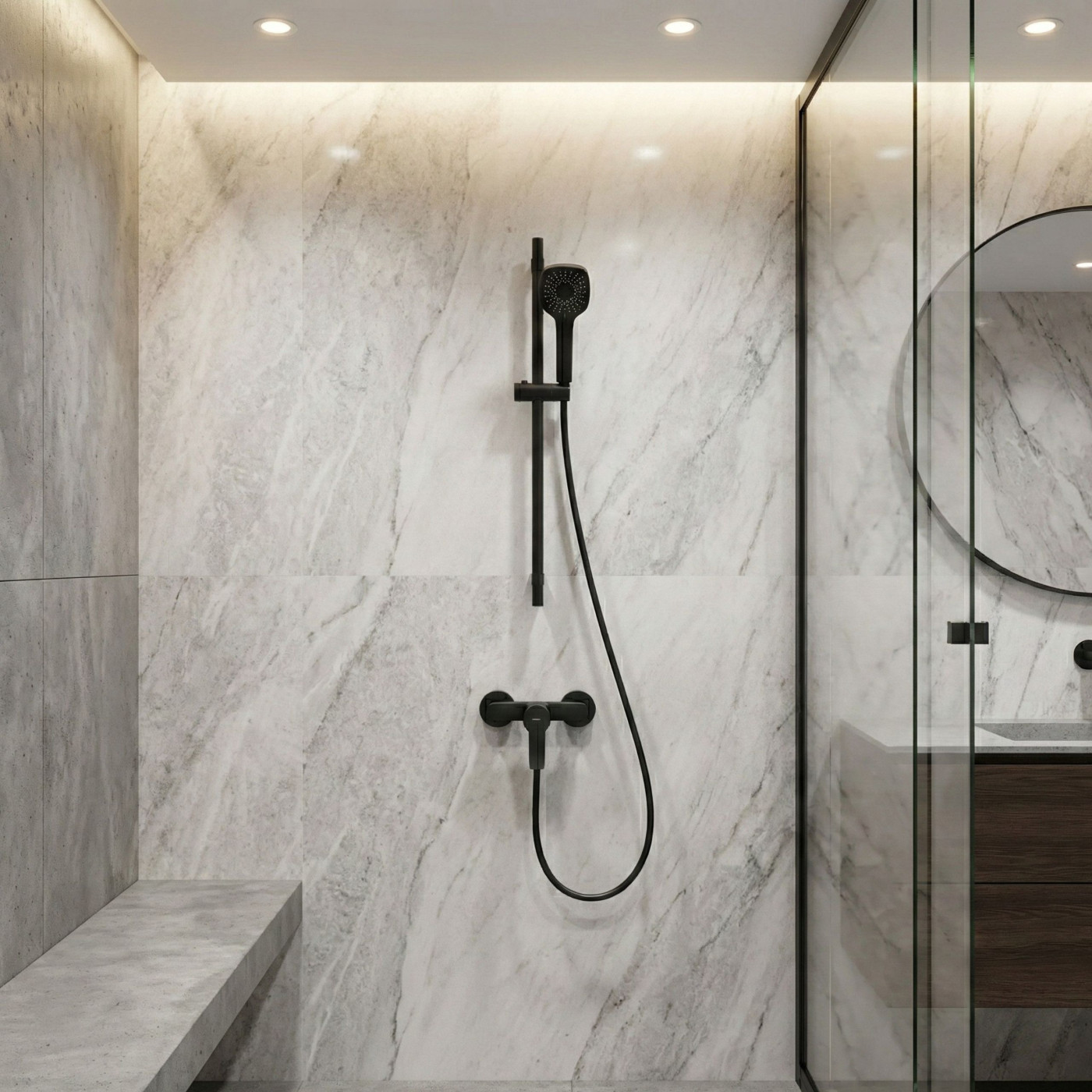 Bateria Natryskowa Madera Czarna