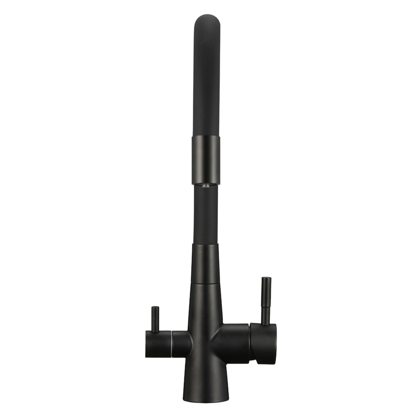 Bateria Filtrująca Wodę Z Elastyczną Wylewką + Filtr Mineralizujący Riveco Czarna Bateria Filtrująca Wodę Z Elastyczną Wylewką + Filtr Mineralizujący Riveco Czarna