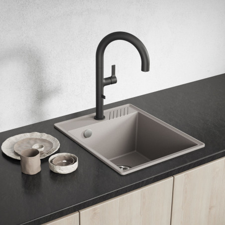 Zlewozmywak Granitowy Jednokomorowy HUB Beżowy