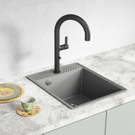 Zlewozmywak Granitowy Jednokomorowy HUB Volcano Gray Zlewozmywak Granitowy Jednokomorowy HUB Volcano Gray