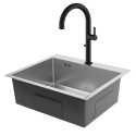 Zlewozmywak Stalowy MALAWI 50x58cm Z Baterią Filtrującą PURECO