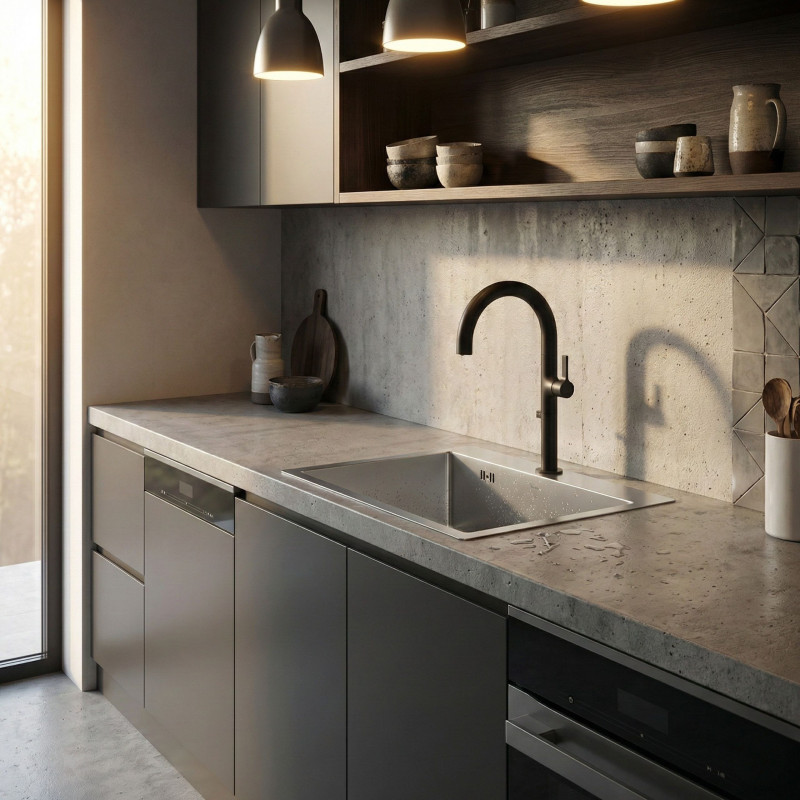 Zlewozmywak Stalowy MALAWI 50x58cm Z Baterią Filtrującą PURECO