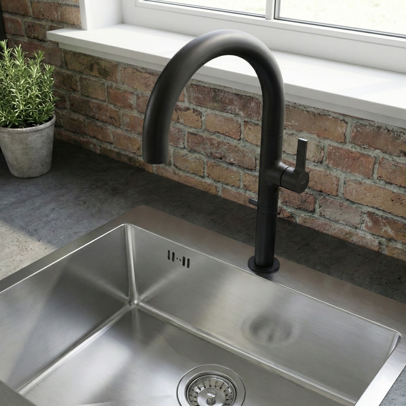 Zlewozmywak Stalowy MALAWI 50x58cm Z Baterią Filtrującą PURECO