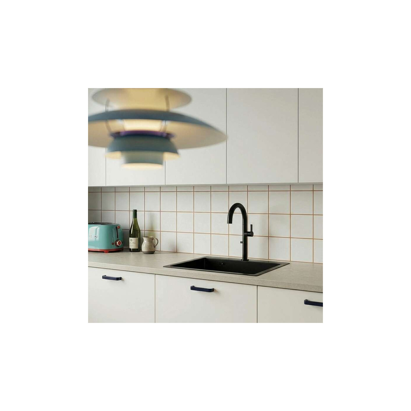 Zlewozmywak Stalowy MALAWI 50x58cm Z Baterią Filtrującą PURECO Czarny Zlewozmywak Stalowy MALAWI 50x58cm Z Baterią Filtrującą PURECO Czarny