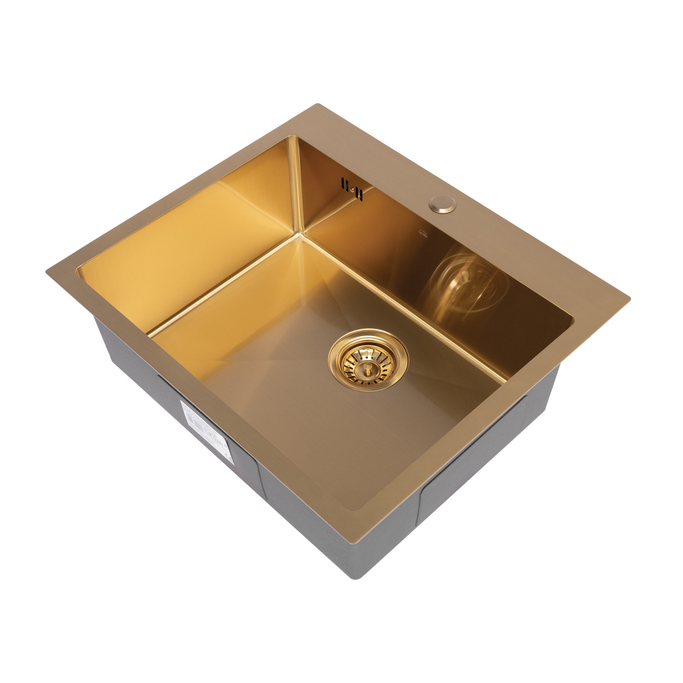 Zlewozmywak Stalowy MALAWI 50x58cm Z Baterią Filtrującą PURECO Złoty Zlewozmywak Stalowy MALAWI 50x58cm Z Baterią Filtrującą PURECO Złoty