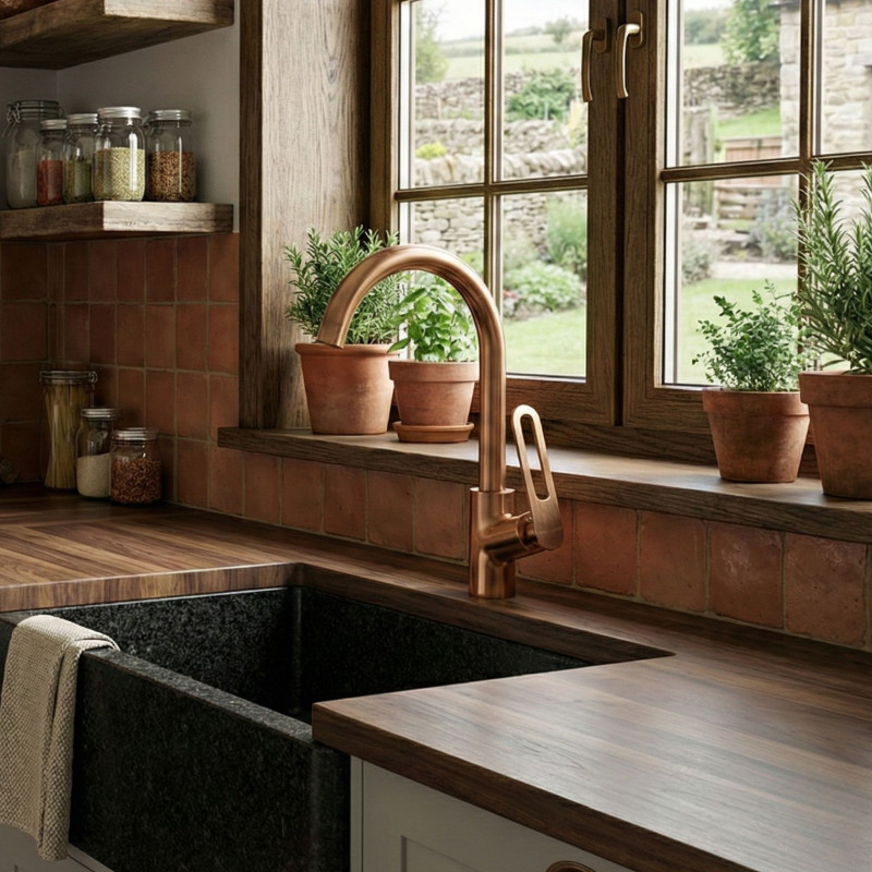 Bateria Zlewozmywakowa Kuchenna TIERRA Miedź Bateria Zlewozmywakowa Kuchenna TIERRA Miedź