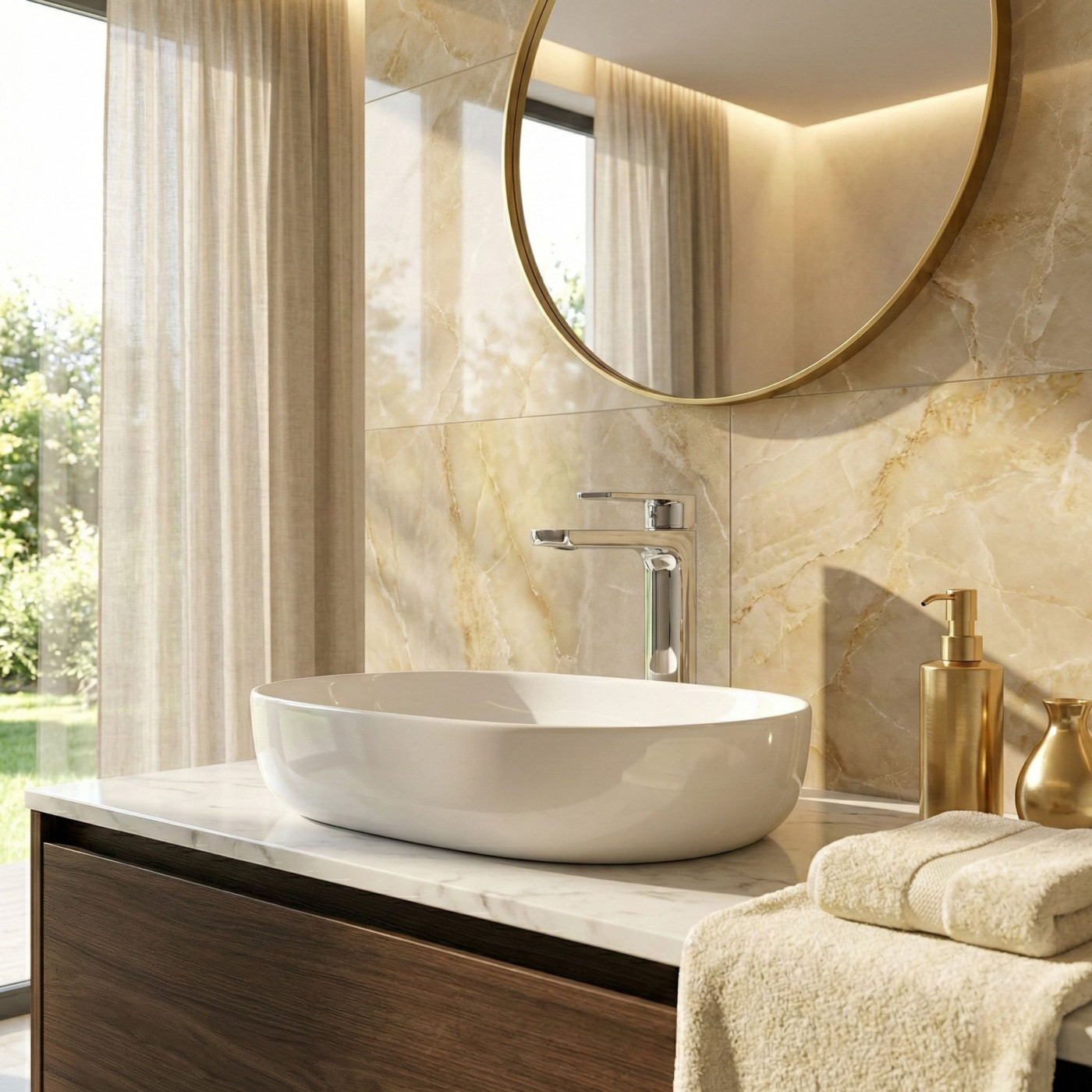 Bateria Umywalkowa Stojąca Nablatowa Kuchinox Serta Chrom