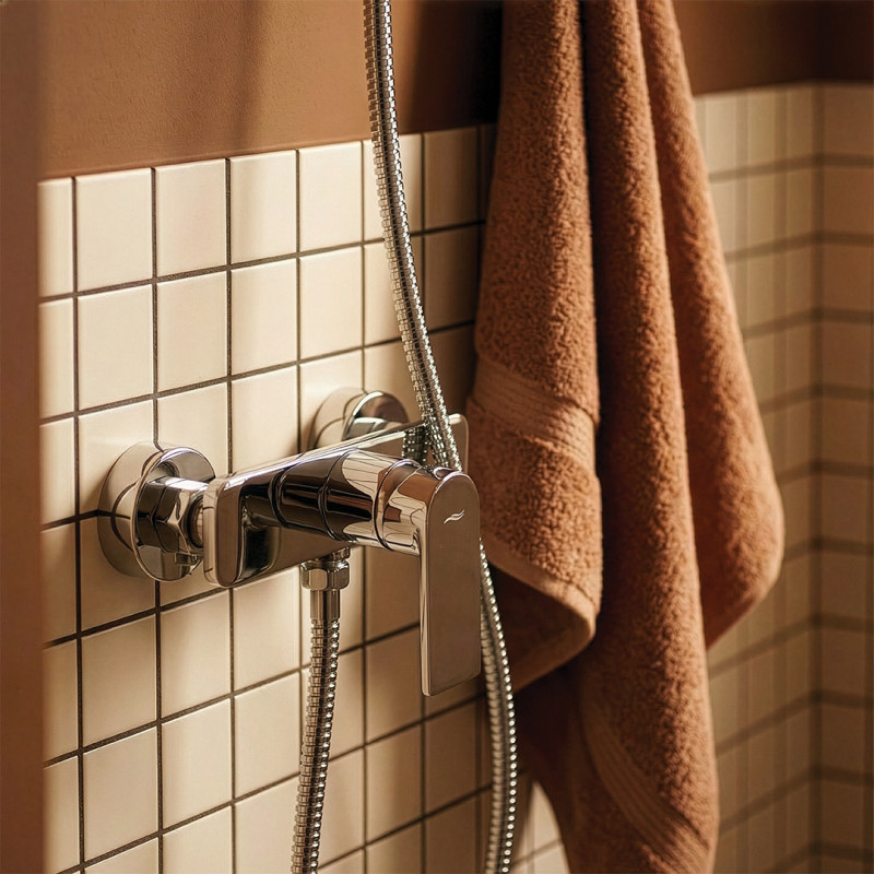 Bateria Natryskowa Ścienna Bez Zestawu Kuchinox Serta Chrom