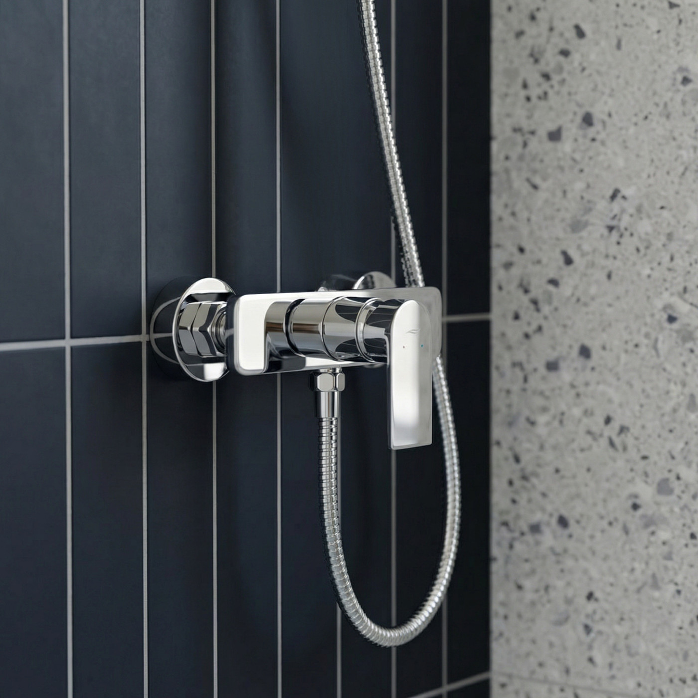 Bateria Natryskowa Ścienna Bez Zestawu Kuchinox Serta Chrom