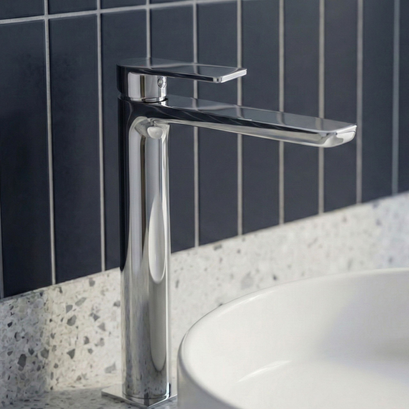 Bateria Umywalkowa Stojąca Nablatowa Kuchinox Serta Chrom