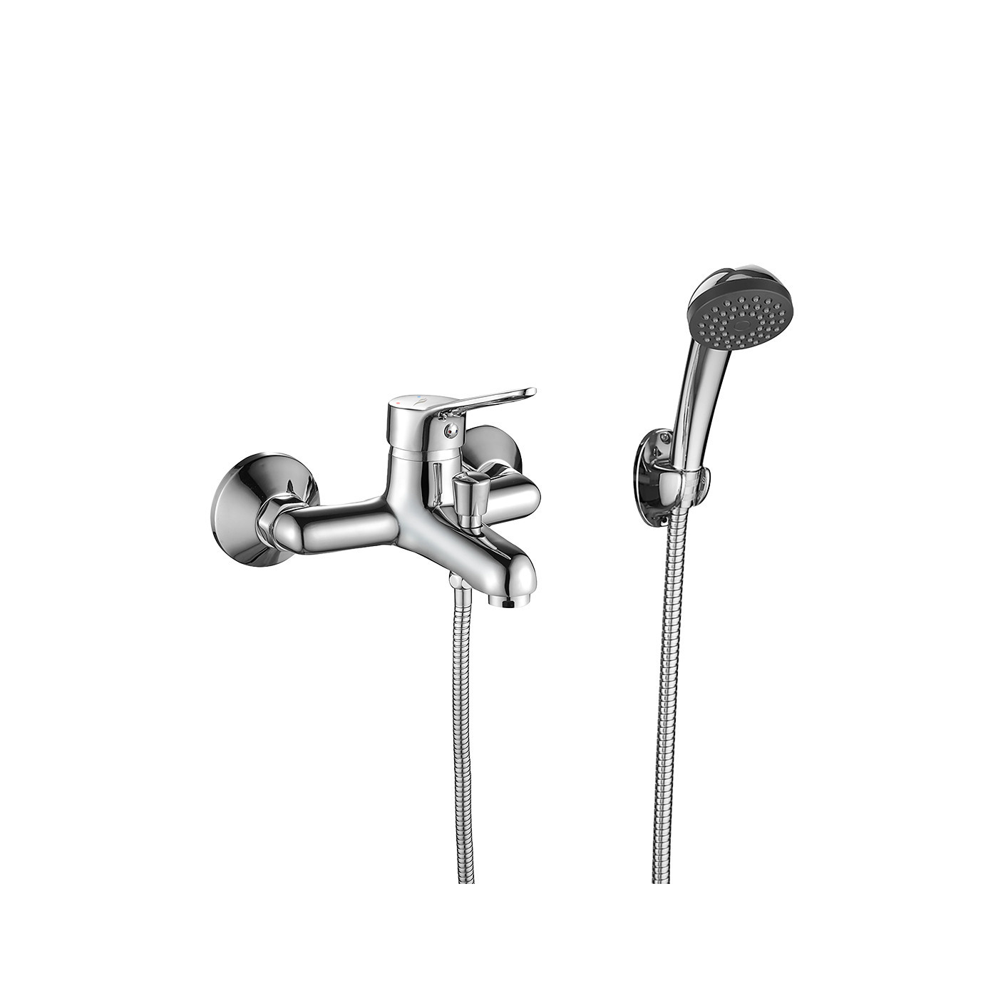 Bateria Wannowa Ścienna z Zestawem Natryskowym Fene Chrom