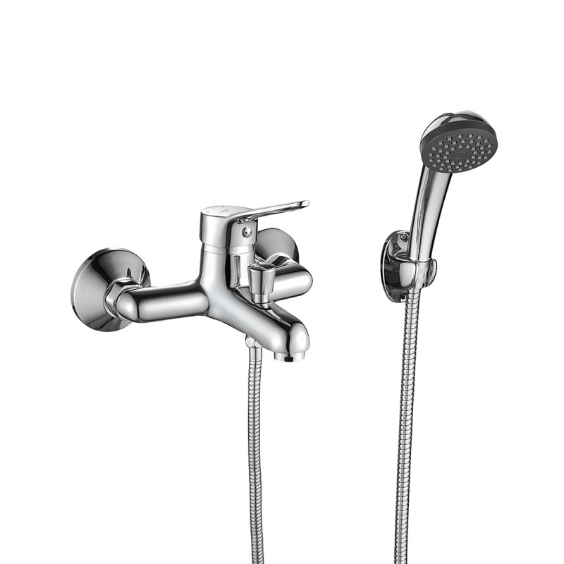 Bateria Wannowa Ścienna z Zestawem Natryskowym Fene Chrom