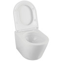 Miska WC Wisząca Bezkołnierzowa Z Deską Spłukiwanie Wirowe Nida CycleOn Biała
