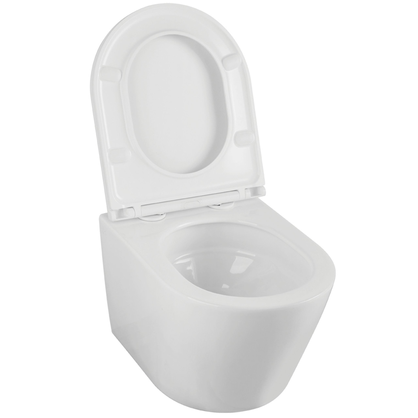 Miska WC Wisząca Bezkołnierzowa Z Deską Spłukiwanie Wirowe Nida CycleOn Biała