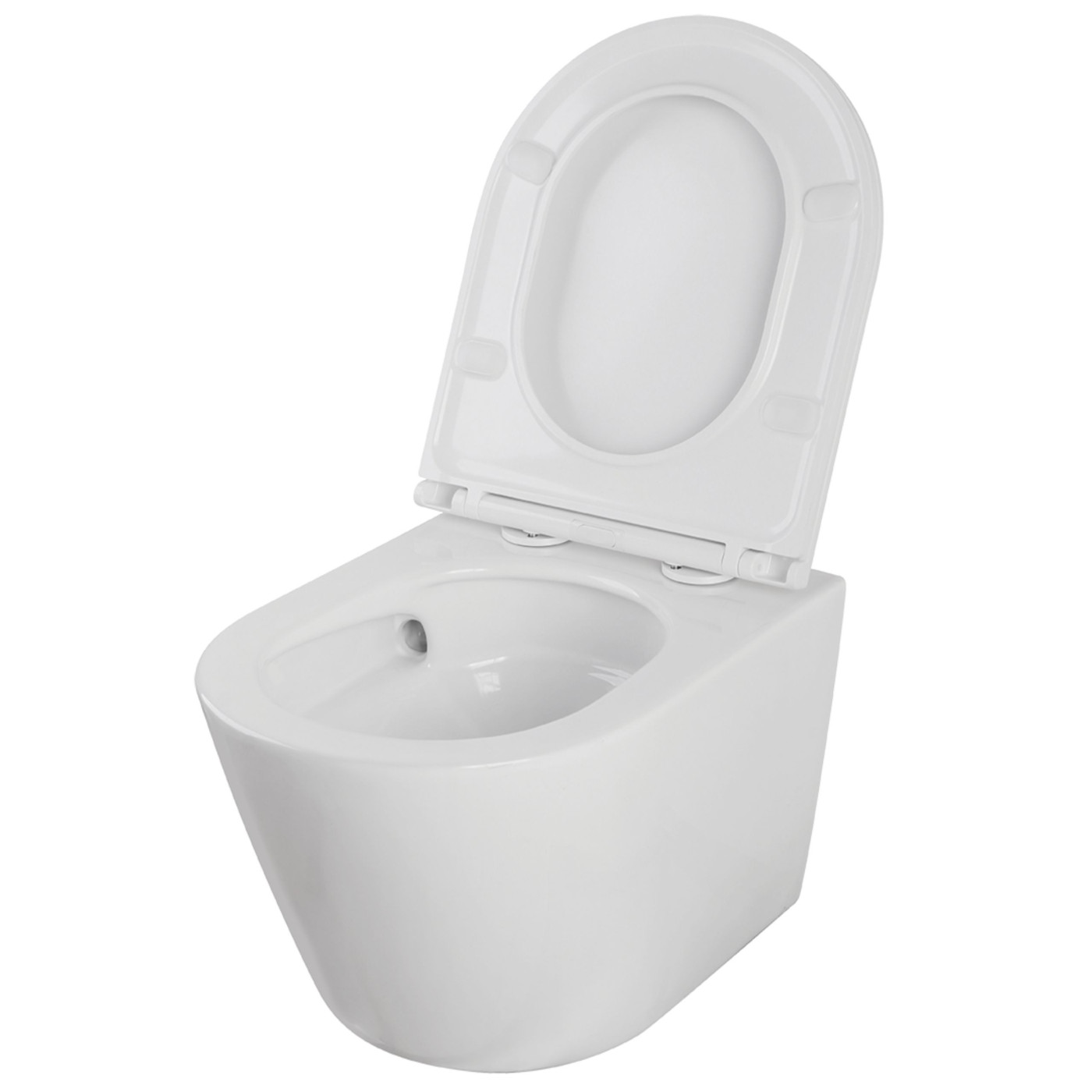 Miska WC Wisząca Bezkołnierzowa Z Deską Spłukiwanie Wirowe Nida CycleOn Biała