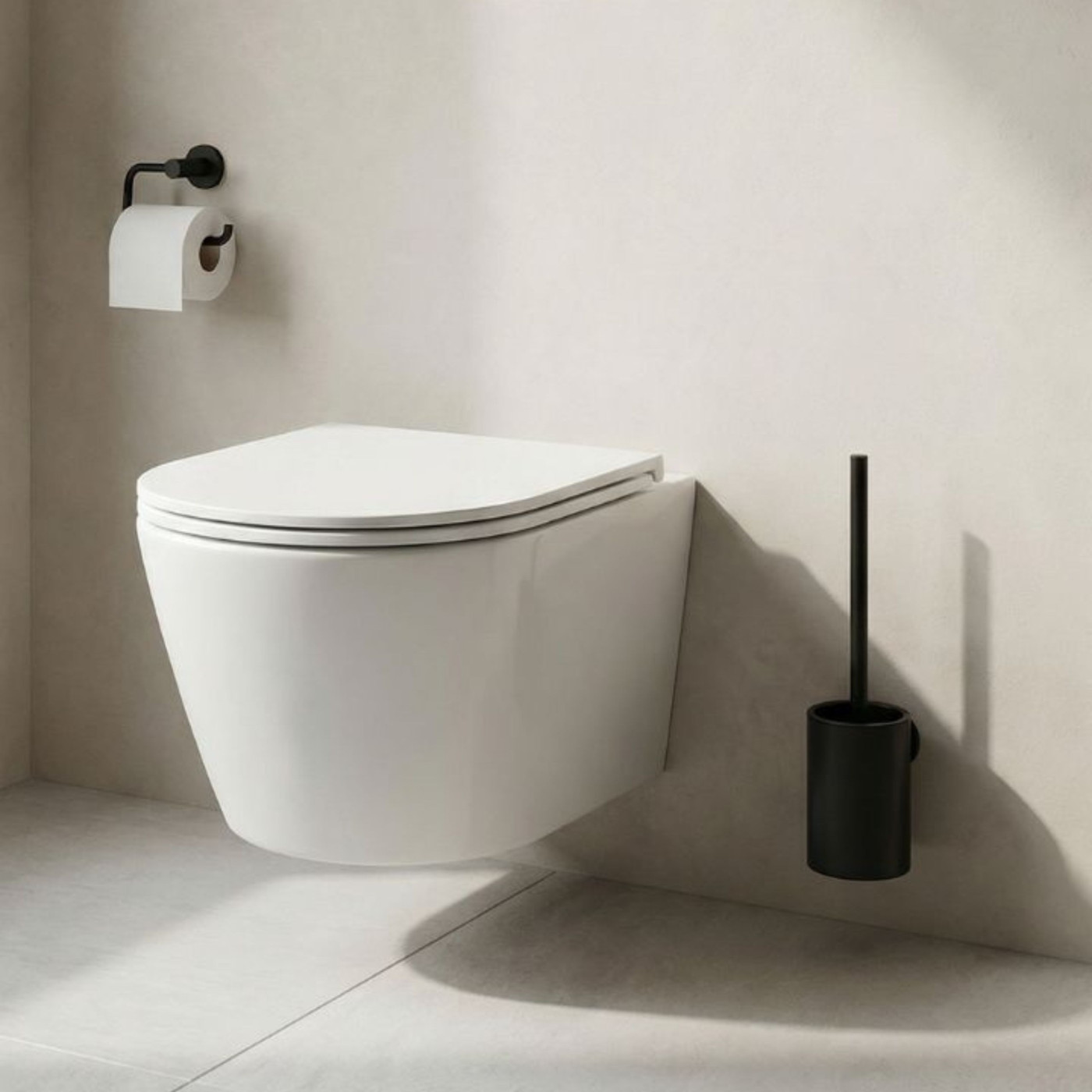 Miska WC Wisząca Bezkołnierzowa Z Deską Spłukiwanie Wirowe Nida CycleOn Biała