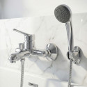 Bateria Wannowa Ścienna z Zestawem Natryskowym Fene Chrom