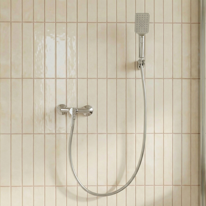 Bateria Natryskowa Ścienna z Zestawem Natryskowym ALITA Chrom BVA_041D