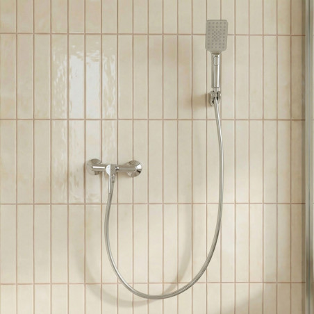 Bateria Natryskowa Ścienna z Zestawem Natryskowym ALITA Chrom BVA_041D