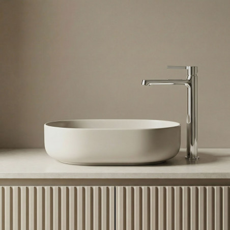 Bateria Umywalkowa Stojąca Nablatowa Chrom ALITA Laveo BVA_02ND