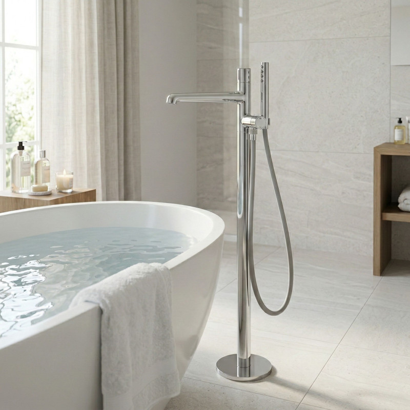 Bateria Wannowa Wolnostojąca Pretto Chrom