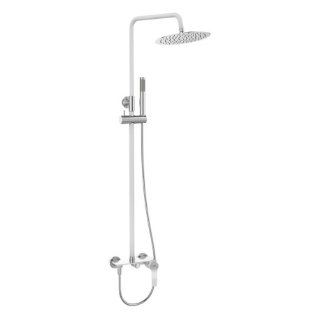 Kolumna Natryskowa Z Baterią Raila Chrom/Biała