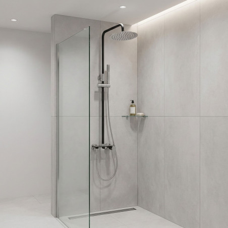 Kolumna Natryskowa z Baterią Raila Chrom/Czarna