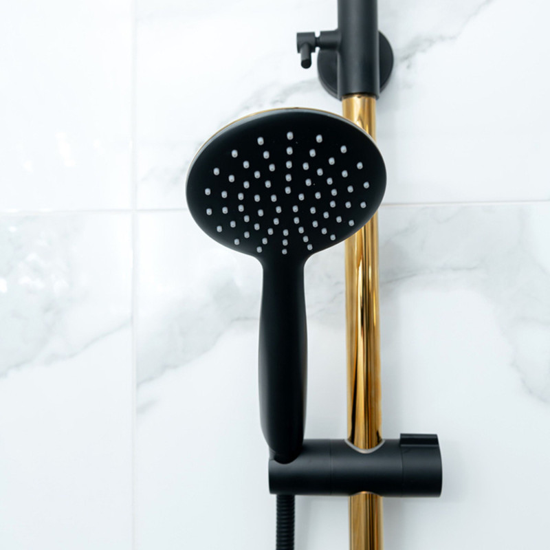 Kolumna Natryskowa Z Baterią Rubio Czarno-Złota