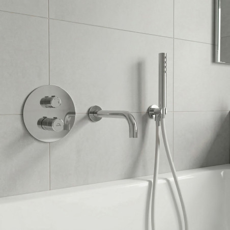 Bateria Wannowa Podtynkowa Z Zestawem Natryskowym Chrom