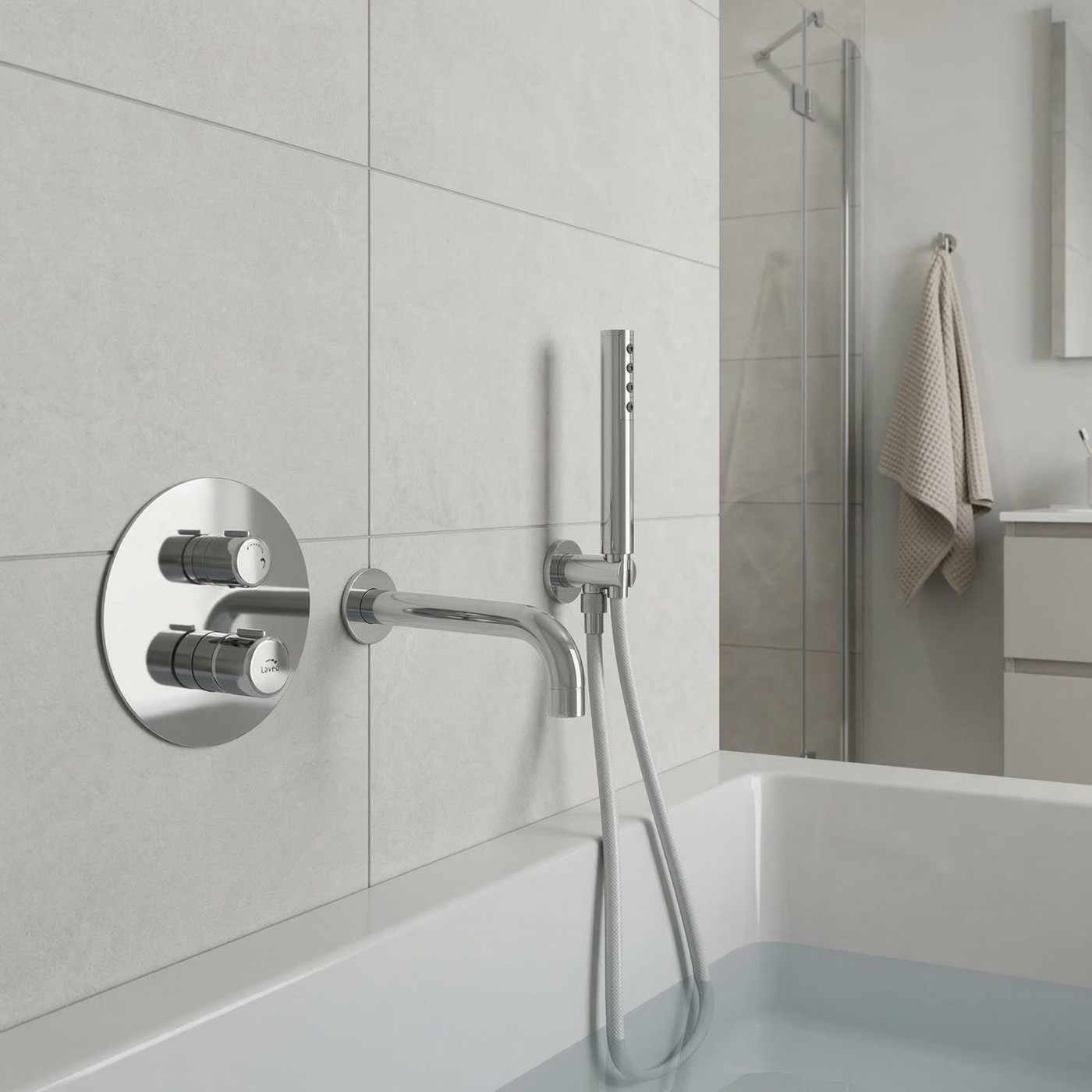 Bateria Wannowa Podtynkowa Z Zestawem Natryskowym Chrom