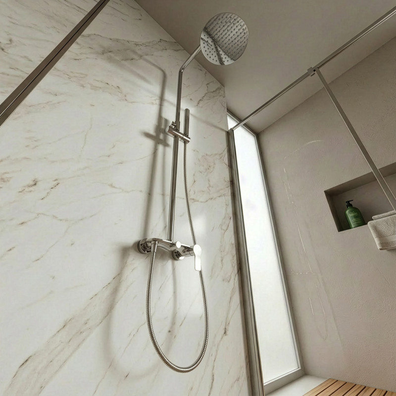 Kolumna Natryskowa Z Baterią Raila Chrom