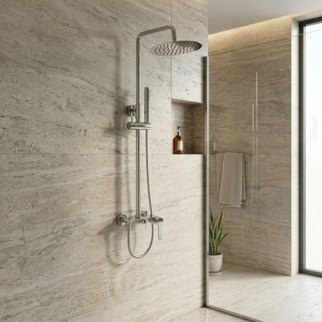 Kolumna Natryskowa Z Baterią Raila Chrom